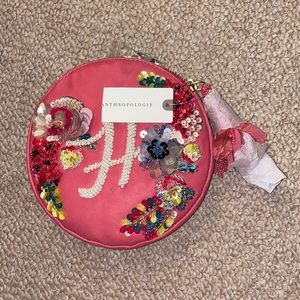 Anthropologie H initial round bag - NWT